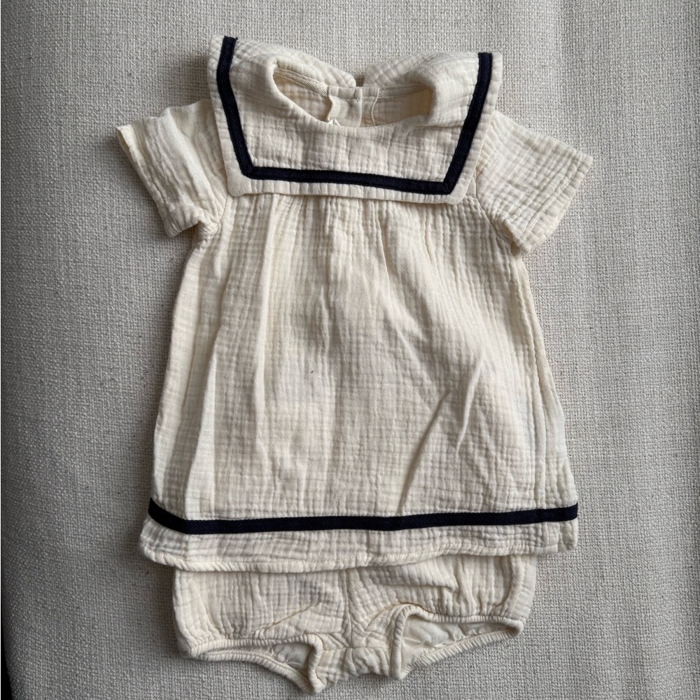 Classic Cream Kids Sailor Outfit, sz 18 months